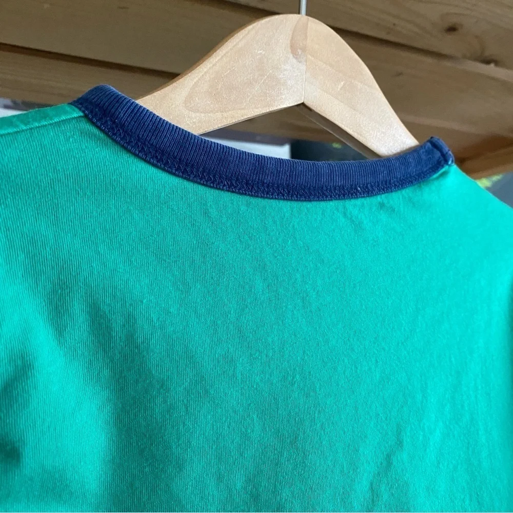 Mini Boden Green Snail Race Stripe Reversible Long Sleeve Shirt - Picture 8 of 15